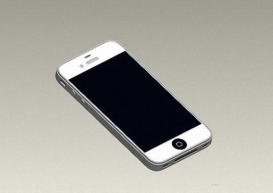 iPhone 5 mold rendering full