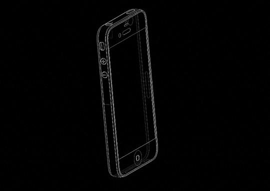 iPhone 5 mold rendering left side