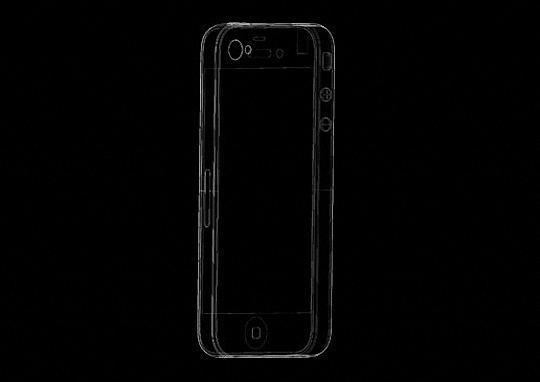 iPhone 5 mold rendering back