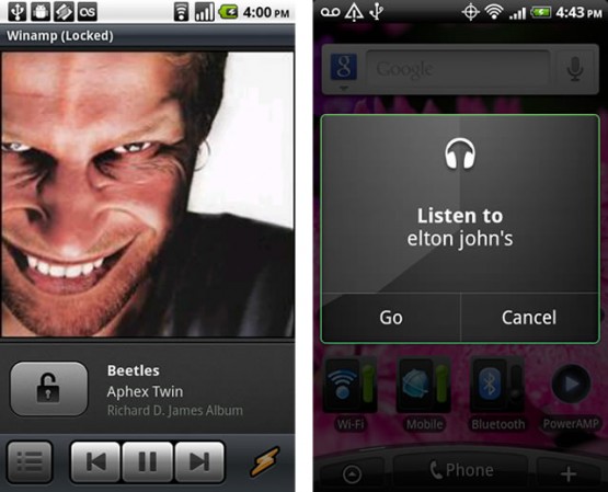 Winamp for Android 1.0 ~ Lock-screen player and Voice activation