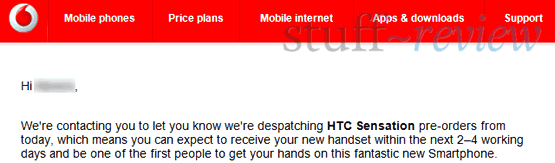 HTC Sensation pre-orders shipping