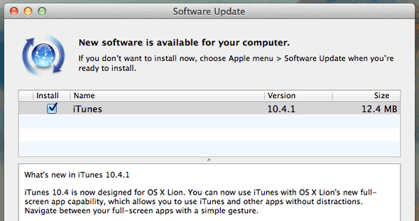 iTunes 10.4.1 update