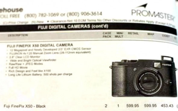 Fujifilm FinePix X50 Promaster catalog