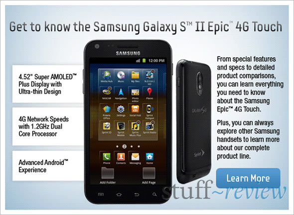 Galaxy S II Epic 4G Touch on Sprint – applications