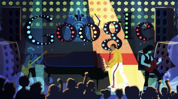 Google Doodle celebrates Freddie Mercury