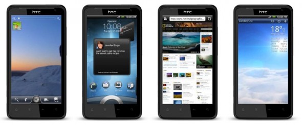 HTC Raider 4G LTE Android smartphone running Sense 3.0