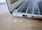 MacBook Air 2011 11-inch left side ports: MagSafe, USB2.0, headphone port and microphone