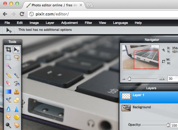Pixlr E: A Photo Editor in the Cloud