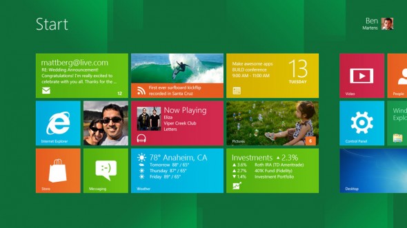 Windows 8 Start screen