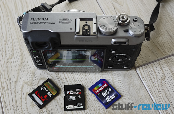 Fujifilm X100 startup time and SD write speed test