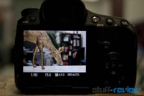 Sony Alpha SLT-A65 hands-on: LCD display