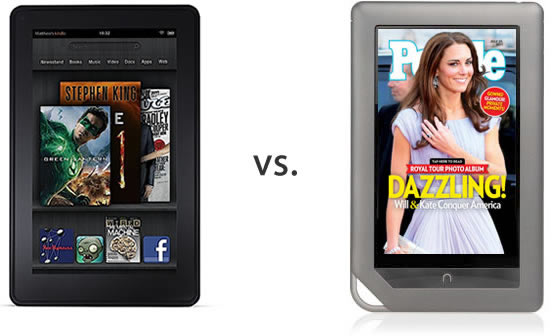 Amazon Kindle Fire vs. Barnes & Noble Nook Tablet