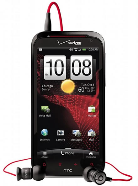 HTC Rezound 4.3-inch 720p HD screen Android smartphone with Beats by Dr. Dre