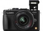 Panasonic Lumix GX1 MFT camera black front flash open