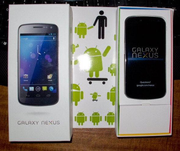 Samsung Galaxy Nexus in box on UK launch