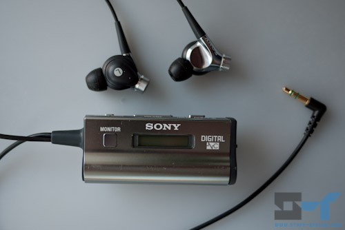 Sony active noise-cancelling earphones with control unit