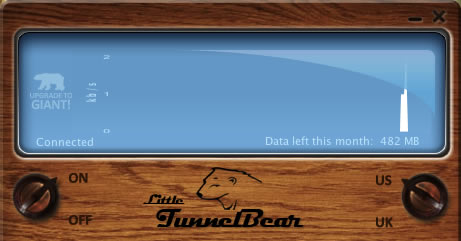 TunnelBear connected