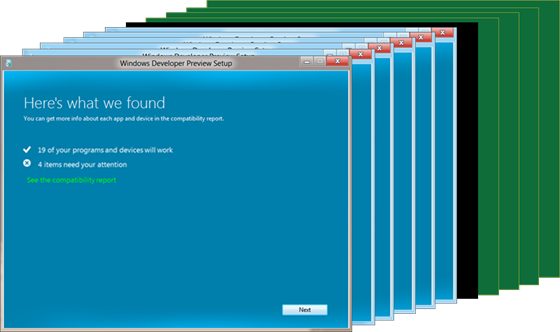 Windows 8 upgrade achieved with 11 dialogue boxes