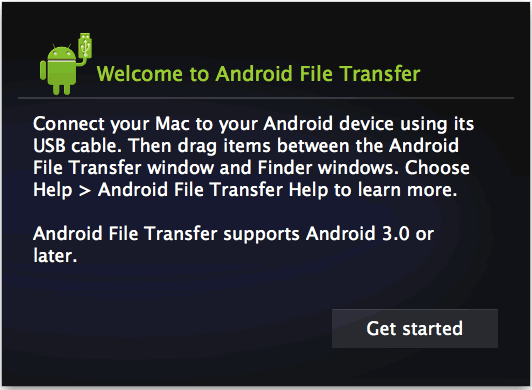 Android File Transfer on Mac OS