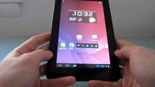 Android Ice Cream Sandwich running on the Amazon Kindle Fire