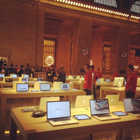 Grand Central Terminal Apple Store interior on media day