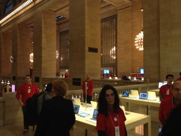 Grand Central Terminal Apple Store interior on media day