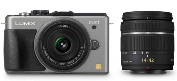 Panasonic Lumix GX1 with standard 14-42mm zoom lens