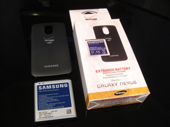 Verizon Galaxy Nexus 2,100mAh extended battery and cover