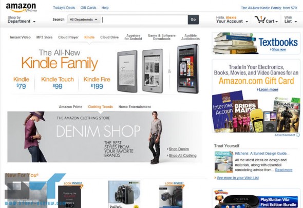 Amazon website redesign