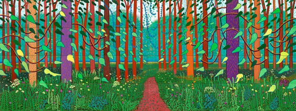 The Arrival of Spring in Woldgate, East Yorkshire, 2011 by David Hockney