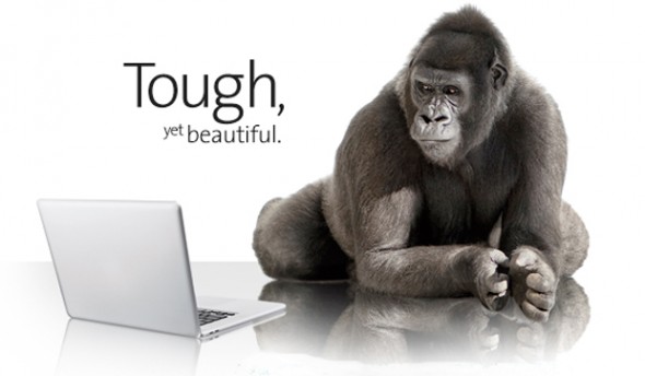 Corning Gorilla Glass - gorilla with a laptop