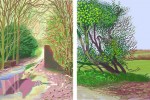 The Arrival of Spring in Woldgate, East Yorkshire, in 2011. iPad drawing printed on paper by David Hockney