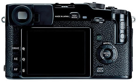 Fujifilm X-Pro1 back 3-inch RGBW LCD