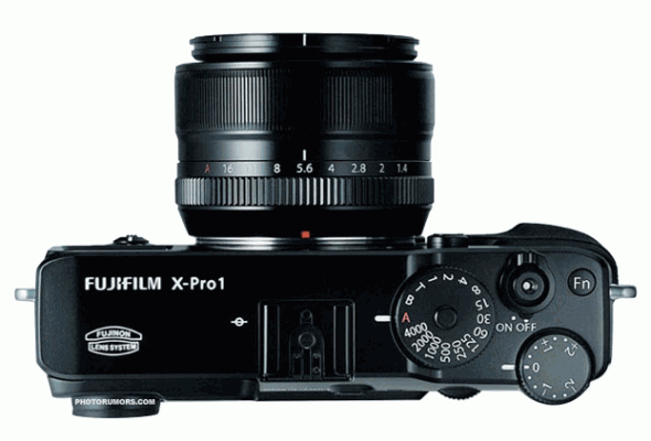 Fujifilm X-Pro 1 mirrorless interchangeable lens camera top