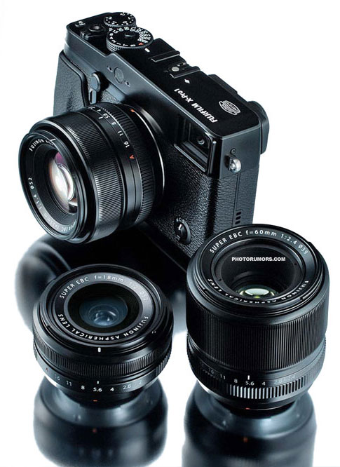 Fujifilm X-Pro 1 camera with prime lenses