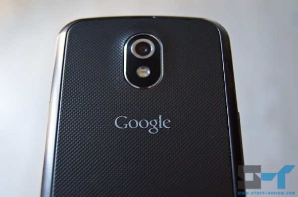 Galaxy Nexus back - close-up on Google logo