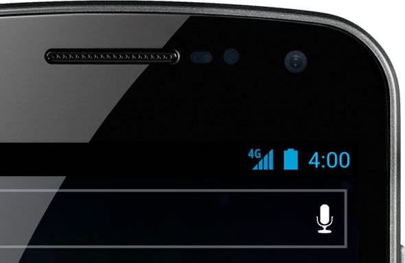 Samsung Galaxy Nexus Android 4.0 battery indicator close-up