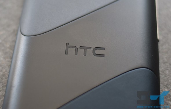 HTC logo close-up on the HTC Sensation