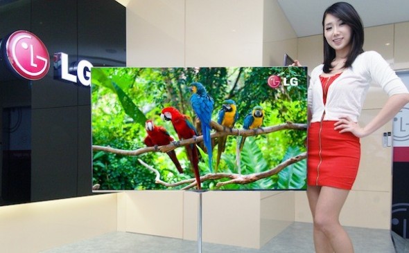 LG 55-inch OLED TV with 4 color pixel technology - front