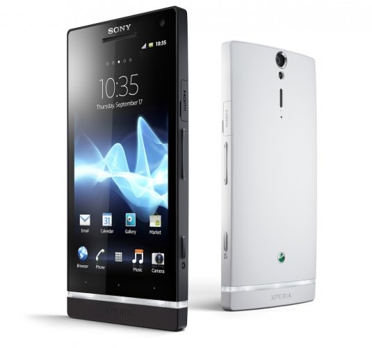 Sony Xperia S 4.3-inch Android smartphone - black and white