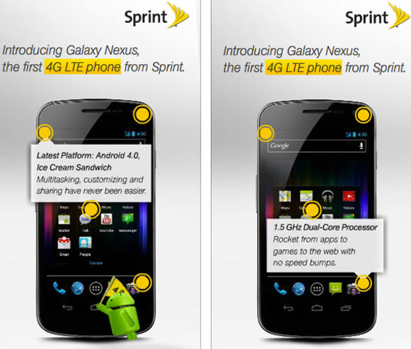 Sprint 4G LTE Samsung Galaxy Nexus ad