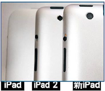 Leaked iPad 3 image back comparison with iPad 2 and original iPad