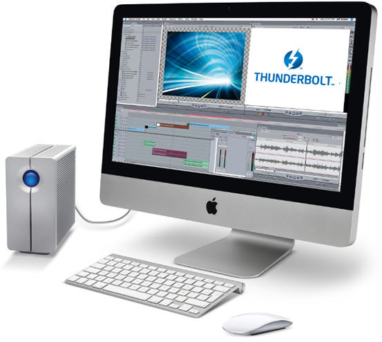 LaCie 2big Thunderbolt drive connected to an iMac