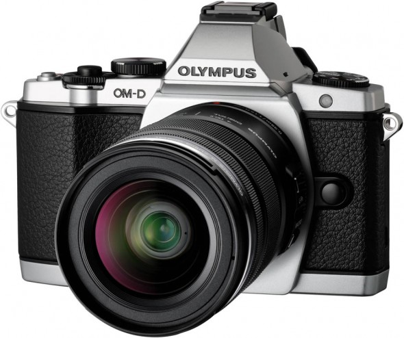 Olympus OM-D E-M5 MFT digital camera - silver - front side