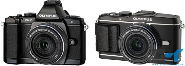 Olympus OM-D E-M5 vs. PEN E-P3 size comparison