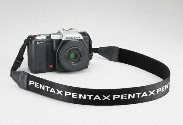 Pentax K-01 with strap