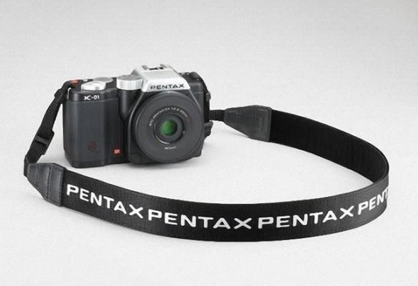 Pentax K-01 with strap Pentax K-01 with strap