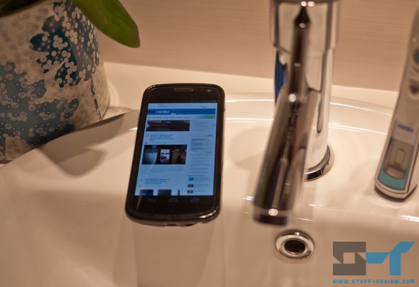 Galaxy Nexus in the bathroom