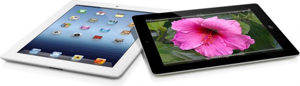 3rd generation iPad with retina display - white and black