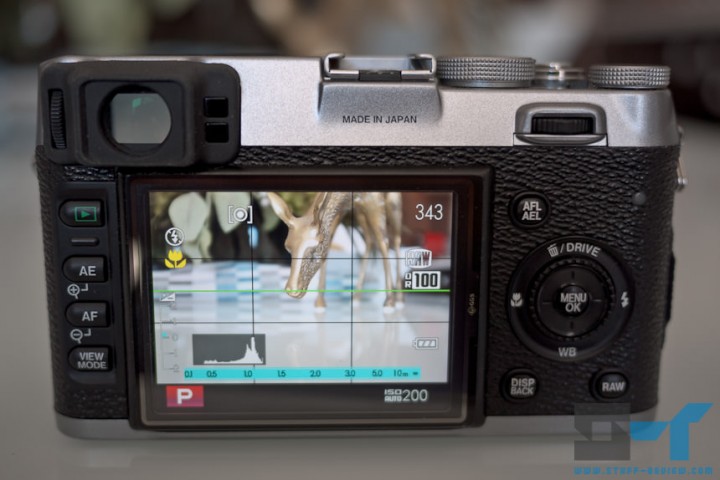 Fujifilm X100 digital camera - back LCD
